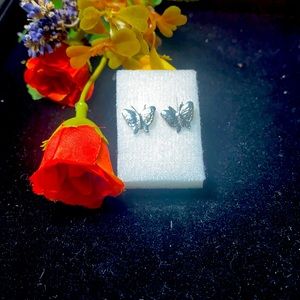 Silver 925 New Butterfly Earrings 🦋